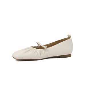 Туфли Мэри Джейн на плоской подошве, 1 см, женские, цвета экрю CAMEIDO, Ecru