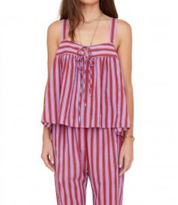 Топ Kyra в полоску ягодного цвета XIRENA, цвет berry stripes