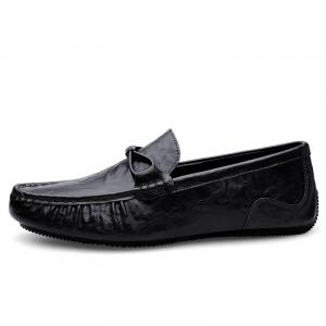 Гоммино Лоферы Мужские с подвеской быка, Черный