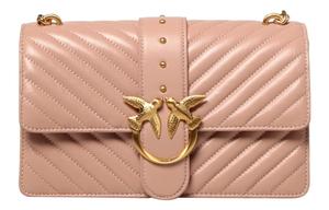 PINKO Сумка-кроссбоди через плечо из коровьей кожи ласточка, средняя, женская, розовая