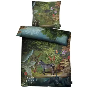 Постельное белье APELT «Freddy», сертифицировано GOTS – изготовлено из экологически чистого хлопка, цвет petrol