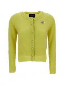 Кардиган с кристаллами Simone Rocha, зеленый