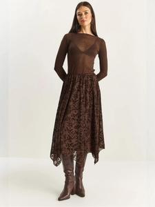 Bianco Lucci Юбка в цвете Chocolate, Dark Brown