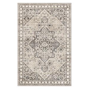 Ковер с медальоном Eira, влагонепроницаемый Nuloom, 122x183 см