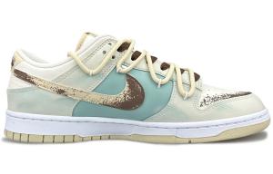 Кроссовки Nike Dunk Skateboarding Shoes Men Low-top Beige/blue/brown, голубой