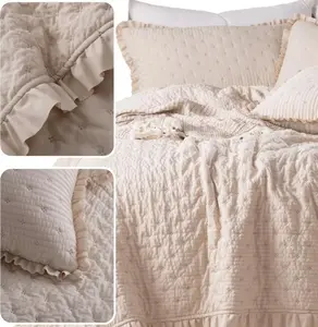 ОДЕЯЛО Amour Beż 200x220 см - Элегантная микрофибра с эффектом муслина Spod Igły i Nitki