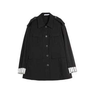 ELLE Короткое пальто Women's Black Lapel Moderate