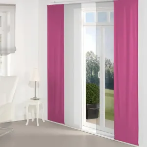 Жалюзи Dim out, панельный кареточный комплект 1 шт., включая утяжелительную планку Wirth, розовый