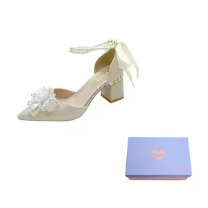 Xingdiman Женские туфли на платформе с массивным каблуком - шампань 7 см, цвет Champagne 7cm