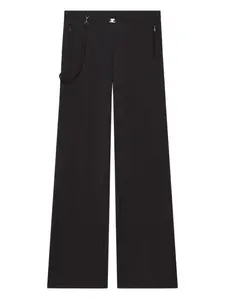 Спортивные брюки с ремешками Courrèges, черный