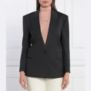 Элегантный шерстяной жакет классического кроя Pinko, черный