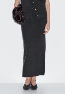Юбка Massimo Dutti DOUBLE-FACED MIDI, Dark Grey