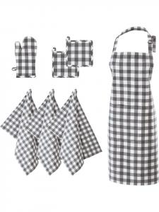 Redbest  Кухонный набор из 7 предметов из хлопка, цвет «Нэшвилл», серый