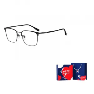 FILA Титановые очковые оправы унисекс в стиле бабочка, 0599 Matte Black/Gun Color