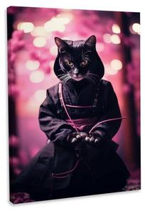 Картина на холсте Hustling Sharks Mrs. Cat, красный