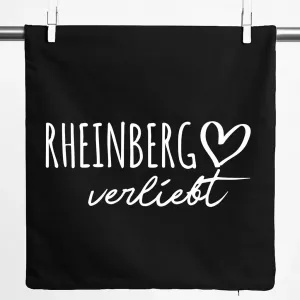 Наволочка Huuraa Рейнберг в любви, подарок 40x40 см, черный хлопок, подарок Рейнберг Hellweg Druckerei