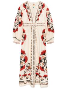 Платье макси Mandala FARM Rio, нейтральный цвет