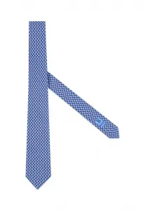 Галстук с морским принтом Boggi Milano, Light Blue