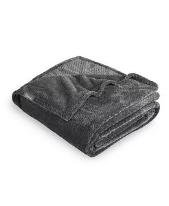Текстурированное микроплюшевое флисовое одеяло Twin/Twin XL Bare Home, серый