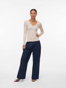 Vero Moda Футболка с длинными рукавами бежевого цвета