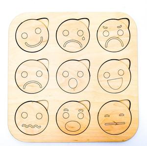 Чувства, деревянный пазл, детские эмоции. Inna marka