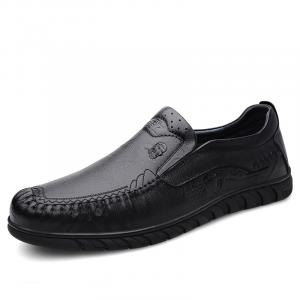 LAORENTOU Мужские повседневные туфли с низким верхом, черные/коричневые