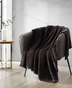 Плед из плотной ткани, 60 x 50 дюймов Kenneth Cole New York, Ganache Brown