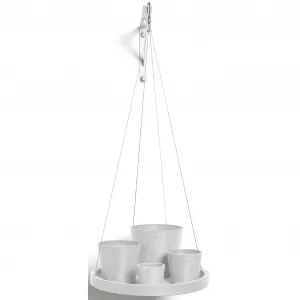 Подставка для горшков ECOPOTS «подвесная 36 белая», для внутреннего и наружного применения: морозостойкая, небьющаяся и светостойкая, белый