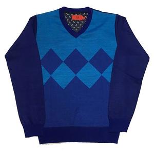 Свитер с V-образным узором slim fit для мальчика Elie Balleh, Blue