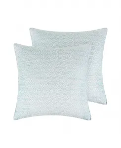 Набор из двух наволочек Cressida Small Ikat Medallion, европейский стиль Levtex, бирюзовый