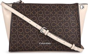 Сумка через плечо Calvin Klein Reyna, коричневый/хаки/логотип гриба, Brown/Khaki/Mushroom Logo