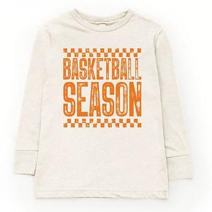 Футболка с длинным рукавом и принтом в клетку для баскетбольного сезона The Juniper Shop, Natural