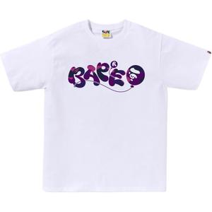 Футболка FW25 мужская A BATHING APE, белый/фиолетовый