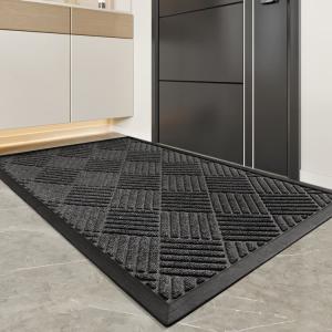 Dajiang Ковер 120х180 см для входной двери, износостойкий, удаление пыли и песка, Lingmeng-Deep Gray, для прихожей и террасы