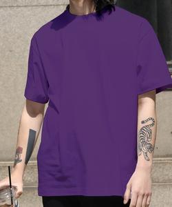 Футболка мужская с коротким рукавом и круглым вырезом, 100% хлопок HANES Beefy-T, фиолетовый