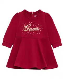 Детский комплект для девочек из 2 предметов: платье с длинными рукавами и шортики-блумеры Guess