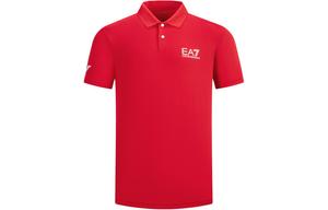 Поло с логотипом EMPORIO ARMANI, красный