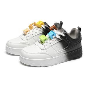 Низкие кроссовки для скейтбординга унисекс ZHR, White Black[Diy Building Blocks]