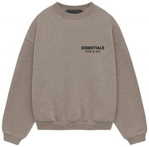 Детская флисовая толстовка с круглым вырезом Fear of God Essentials, серый