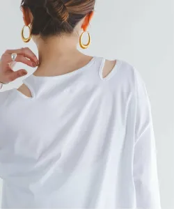 Гладкая хлопковая блузка с открытым воротником Noble, цвет White