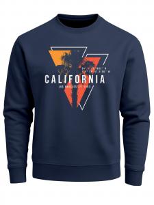 Neverless Свитшот 'California geometric' в цвете Navy