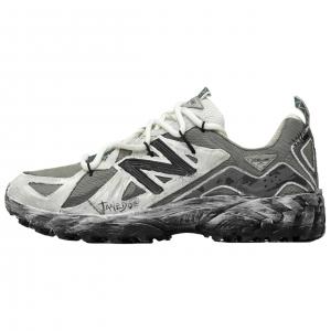 610T Ash Land амортизирующие, износостойкие низкие треккинговые ботинки unisex New Balance, темно-серый