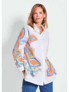 Блузка GOLDNER, цвет weiß/gemustert