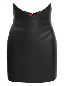 Юбка мини с V-образным вырезом Lika, черный