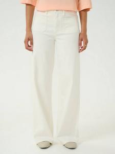 Хлопковые джинсы-клёш KA Karla из твила KAFFE, White