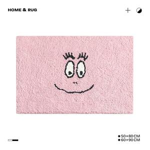 Saipos Ковер 50х80 см для ванной, впитывающий, нескользящий, дизайн с милой девочкой, Qingshan Meisu Baba Baba - Pink