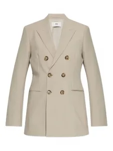 Двубортный пиджак AMI Paris, нейтральный