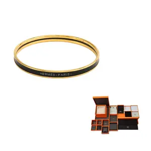 HERMES Позолоченные браслеты унисекс черные