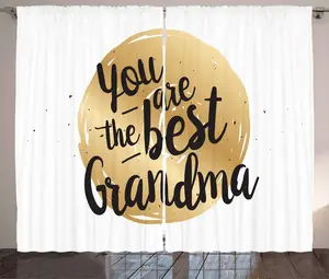 Штора ABAKUHAUS "Бабушка в деревенском стиле", круглый мотив в стиле каракулей, присборенная тесьма для спальни с петлями и крючками, 280 x 175 см, цвет "угольно-серый/белый" Abakuhaus