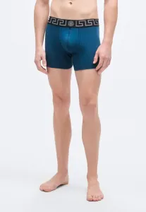 Длинные трусы-боксеры Versace, Petrol Blue/Nero/Silver-Coloured